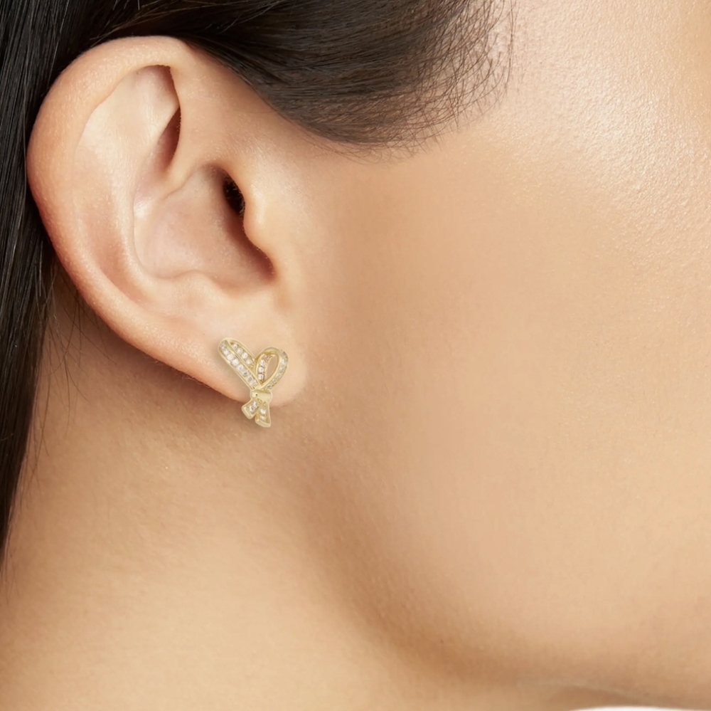 Kate Spade Pavé Heart Stud Earrings - Picture 2 of 4